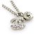 Collana Chanel in argento con cuore Coco Mark