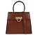 Salvatore Ferragamo Gancini Convertible Top Handle Pelle Medium Marrone