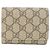 Cartera tríptico Gucci en GG Supreme Beige Crudo - vista 2