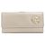 Cartera larga de cuero beige Gucci