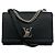 Borsa a tracolla Louis Vuitton Black Leather Lockme II BB Nero
