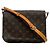 Borsa a tracolla Louis Vuitton Monogram Musette Tango Marrone Beige