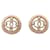 Chanel Coco Mark Circle Ohrringe Weiß Golden  - Ansicht 1