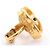 Orecchini a clip Chanel Coco Mark placcati oro D'oro - vista 3