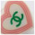 Orecchini a clip Chanel Coco Mark Heart Rosa Bianco Verde - vista 7