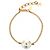 Bracciale charm con il logo Coco di Chanel Bianco D'oro