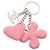 Charm per borsa Chanel Coco Mark Heart Clover Argento Rosa