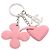 Charm per borsa Chanel Coco Mark Heart Clover Argento Rosa - vista 2