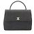 Chanel Coco Mark Handtasche aus schwarzem Denim