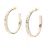 Orecchini a cerchio Chanel Coco Mark placcati oro D'oro