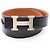 Hermès Hermes Constance H-Belt - Reversibles Kalbsleder Braun Schwarz