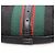 Borsa a tracolla in tela Gucci Interlocking G Nero Rosso Verde - vista 8