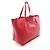Céline Celine Horizontale Cabas Tote Tasche aus rotem Leder - Ansicht 2