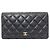 Chanel Matelassé Long Wallet Schwarz