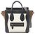 Céline Borsa a 2 modi Celine Luggage Nano Shopper Nero Bianco Cachi