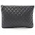Clutch/Borsa a mano in pelle matelassé Chanel Schwarz
