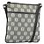 LOEWE Schultertasche Canvas Grau Silber Auth 191354 Braun