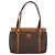 Céline Borsa CELINE Macadam Canvas PVC Pelle Marrone Oro Auth mr2661 D'oro - vista 2
