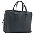 Borsa Business PRADA in pelle Saffiano Blu Navy Argento Auth ka5145