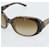 Occhiali da sole PRADA in plastica marrone e oro Auth BA14042 D'oro - vista 9