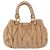 Borsa a mano Miu Miu Matelasse in pelle beige oro Auth 191692A D'oro - vista 3