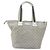 Borsa Tote GUCCI GG Canvas Argento 131231 Auth ka5118 - vista 2