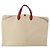 Hermès HERMES Funda de Ropa de Lona y Cuero Beige Oro Auth bs35793V Dorado - vista 3