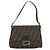 FENDI Zucca Canvas Mamma Baguette Borsa a Spalla Marrone Argento Auth BA13938V - vista 2