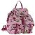 Zaino PRADA Nylon Rosa Argento Auth 191598A