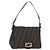 FENDI Zucca Canvas Mamma Baguette Tote Bag Marrone Nero Auth 190870SAV