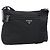 Sac à bandoulière en nylon PRADA Noir Argent Auth ka5115 Argenté