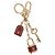 LOUIS VUITTON Porte Cles Kaduna Gold Tone Red M60074 LV Auth 191539M Rot