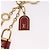 LOUIS VUITTON Porte Cles Kaduna Gold Tone Red M60074 LV Auth 191539M Rot - Ansicht 12