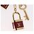 LOUIS VUITTON Porte Cles Kaduna Gold Tone Red M60074 LV Auth 191539M Rot - Ansicht 4