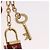 LOUIS VUITTON Porte Cles Kaduna Gold Tone Red M60074 LV Auth 191539M Rot - Ansicht 5