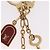 LOUIS VUITTON Porte Cles Kaduna Gold Tone Red M60074 LV Auth 191539M Rot - Ansicht 6