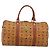 Borsa Mini Boston Vicetos Logogram MCM in PVC e pelle 2way Marrone Oro Auth 190895 D'oro - vista 2