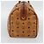 Borsa Mini Boston Vicetos Logogram MCM in PVC e pelle 2way Marrone Oro Auth 190895 D'oro - vista 4