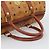 Borsa Mini Boston Vicetos Logogram MCM in PVC e pelle 2way Marrone Oro Auth 190895 D'oro - vista 7