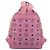 MCM Vicetos Logogram Studs Backpack Leather Pink Gold Auth 190946 Golden - view 3