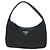 Pochette PRADA in nylon nero con dettagli argento Auth 191316V - vista 2