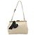 Miu Miu Accessory Pouch Satin Champagne Gold Auth 190668A Golden - view 2