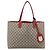 Borsa Tote GUCCI GG Supreme in PVC e pelle reversibile Rosso Beige Auth 190841 - vista 2