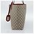 Borsa Tote GUCCI GG Supreme in PVC e pelle reversibile Rosso Beige Auth 190841 - vista 5