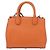 Borsa Salvatore Ferragamo Gancini in Pelle 2 modi Arancione Argento Auth 191599A - vista 3