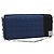 CHANEL Choco Bar Line Chain Shoulder Bag Satin Navy Silver CC Auth mr2769 Silber Marineblau