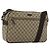 Borsa a Spalla GUCCI GG Supreme PVC Beige Oro 211107 Auth BA13796A D'oro