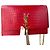 Saint Laurent YSL Bolso de mano de cuero rojo efecto cocodrilo Roja