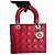 Dior Mini borsa Lady Dior in pelle rossa Rosso
