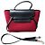 Céline Celine Belt Bag Borsa lana rossa e pelle nera Nero Rosso